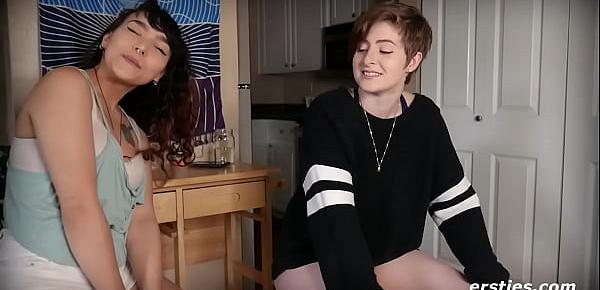  Passionate Lesbians This real-life couple has known each other forever